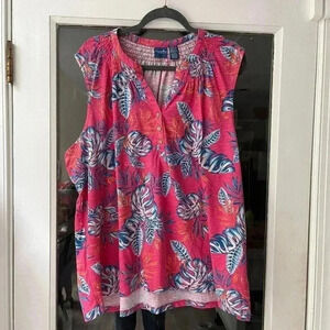 Caribbean Joe Tank with flowers size 3x